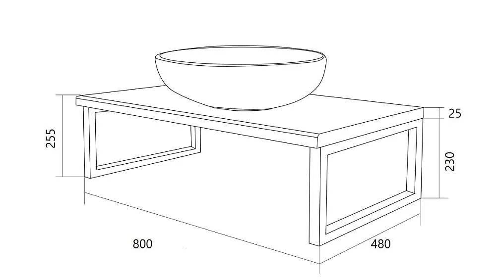 Столешница ГРАНЖ ЛОФТ/GRUNGE LOFT 80 бетон темно-серый
