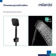 Смеситель для ванны MILARDO Мейз черный матовый MAZBL00M02