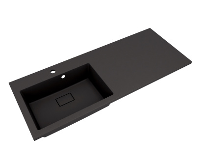 Раковина Аванти 120L (1200х480) антрацит ИК мебельная