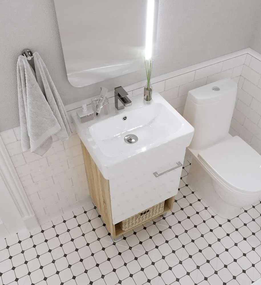 Тумба под раковину ТЕРА/Tera 50Н 1д. дуб сонома