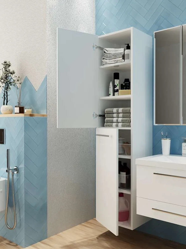 Пенал Соната 35П 2д.б/к белый глянец R