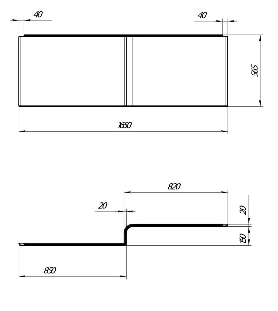 Панель ЛИНЕА/LINEA 1650 L фронт