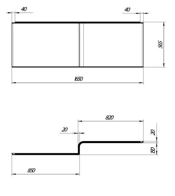Панель ЛИНЕА/LINEA 1650 L фронт