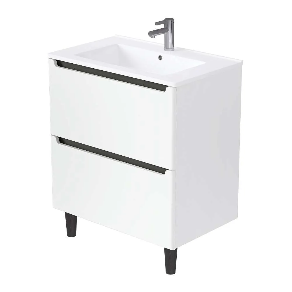 Тумба под раковину КОДА/Coda 85Н (846х887х471) 2я перламутр белый