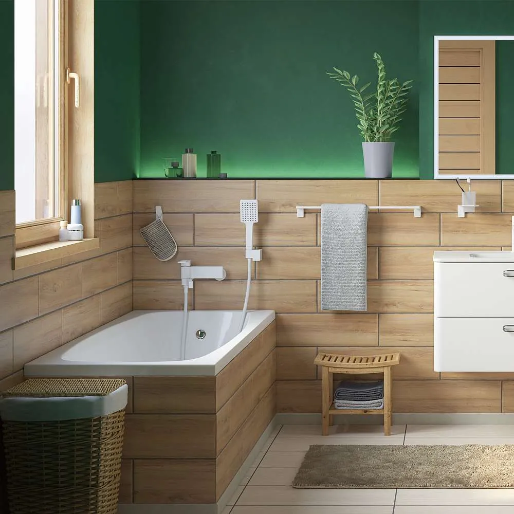 Смеситель для ванны IDDIS Slide белый матовый SLIWT00i02WA