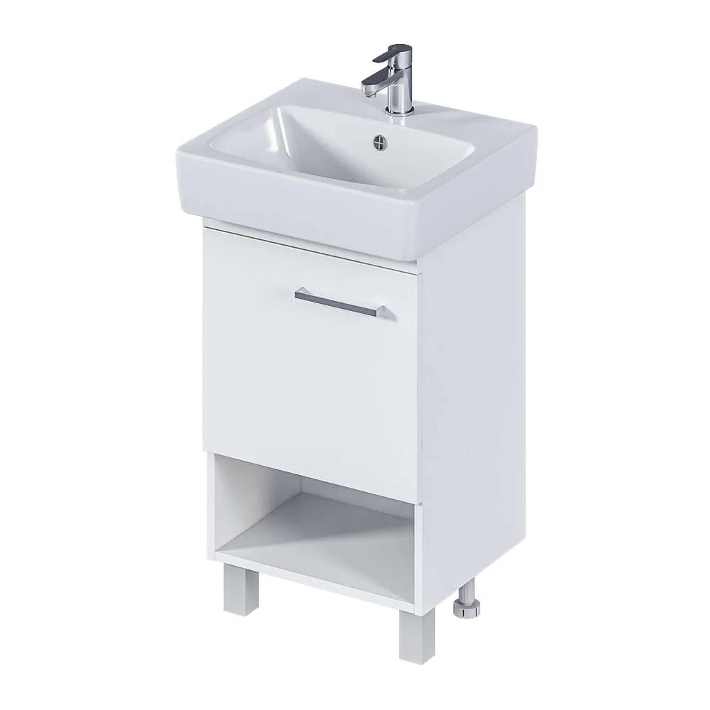 Тумба под раковину ТЕРА/Tera 60Н 1д. белый глянец