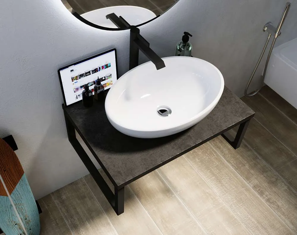 Столешница ГРАНЖ ЛОФТ/GRUNGE LOFT 100 бетон темно-серый