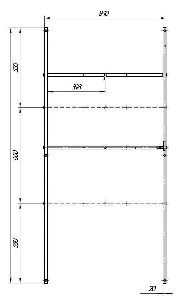 Рама разборная ПУ 1800-1900х900