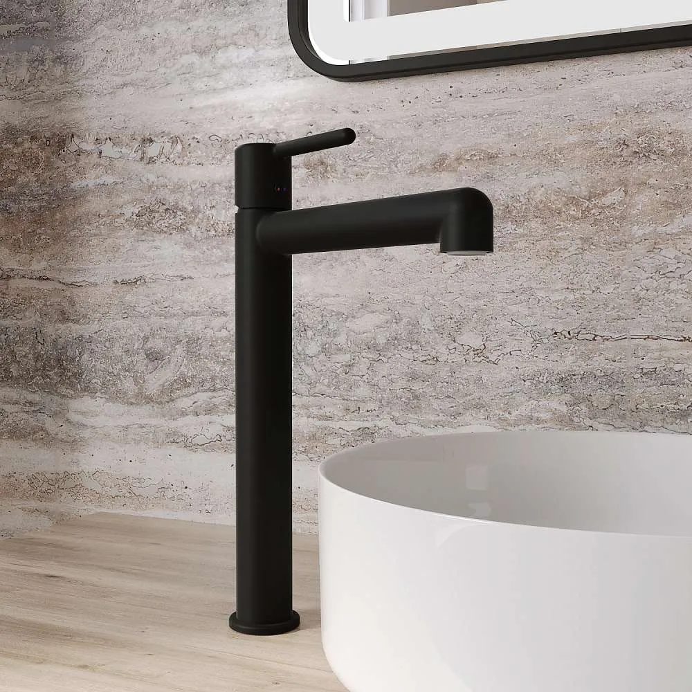 Cмеситель для раковины IDDIS Aiger высокий черный матовый AIGBL01i01