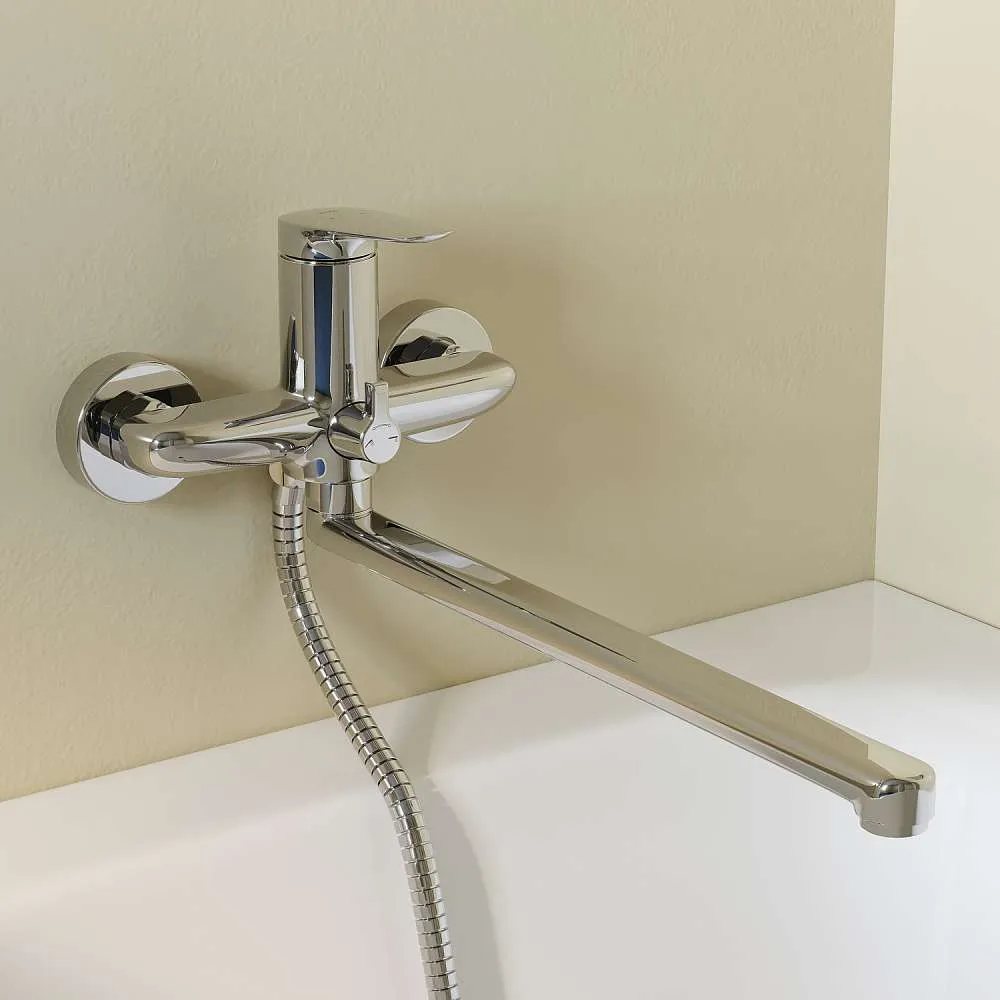 Смеситель для ванны IDDIS Zodiac X с длинным изливом ZDXSBL2i10WA