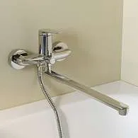 Смеситель для ванны IDDIS Zodiac X с длинным изливом ZDXSBL2i10WA