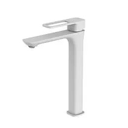 Смеситель для раковины IDDIS Slide высокий белый матовый SLIWT01i01