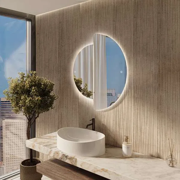 Зеркало PICO (550х1100х29) полукруг подсветка/сенсор