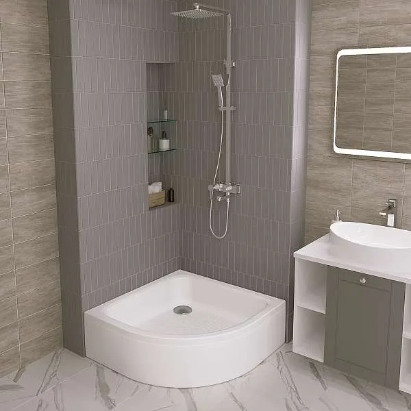 Поддон  ВОЛЬТА/VOLTA 900х900 высокий сектор комплект Премиум