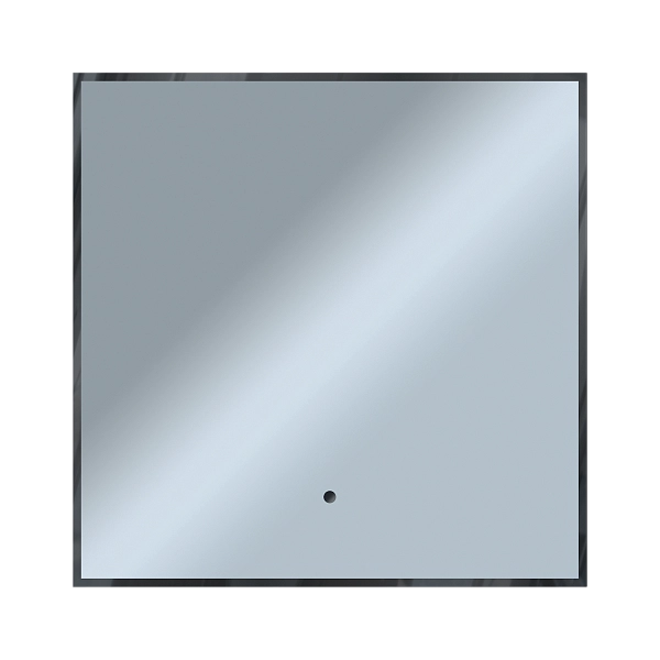 Зеркало Shape Strict (800х800х30) квадрат черный К01 LED датчик