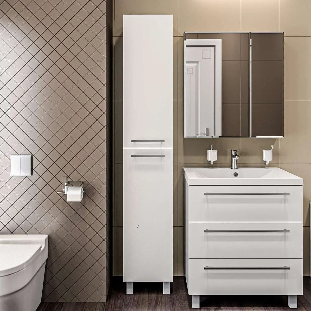 Пенал Соната 35Н 2д.б/к белый глянец R