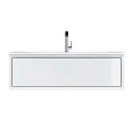 Тумба Milacco 100П (994х300х476) 1я белый (низ)