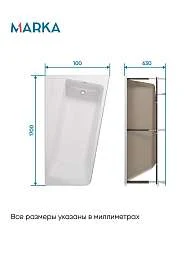 Ванна ДИРЕКТ/DIRECT 1700х1000 R ПР