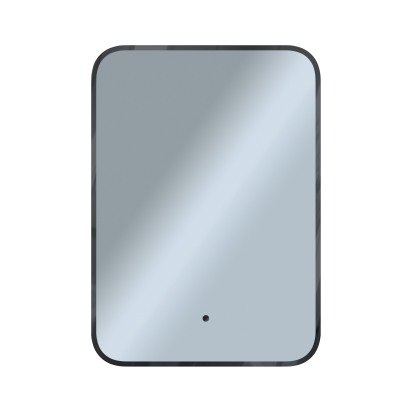 Зеркало Shape Soft (500х1000х30) прямоугольник черный К01 LED датчик
