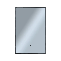 Зеркало Shape Strict (400х600х30) прямоугольник черный К01 LED датчик