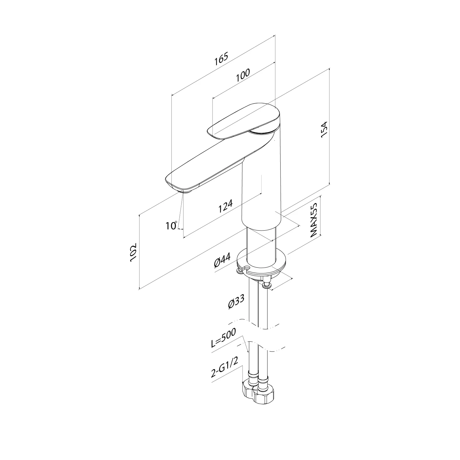 Смеситель для раковины IDDIS Zodiac X ZDXSB00i01