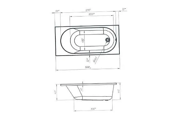 Ванна АТЛАС/ATLAS 1500х700 СМ/ПР