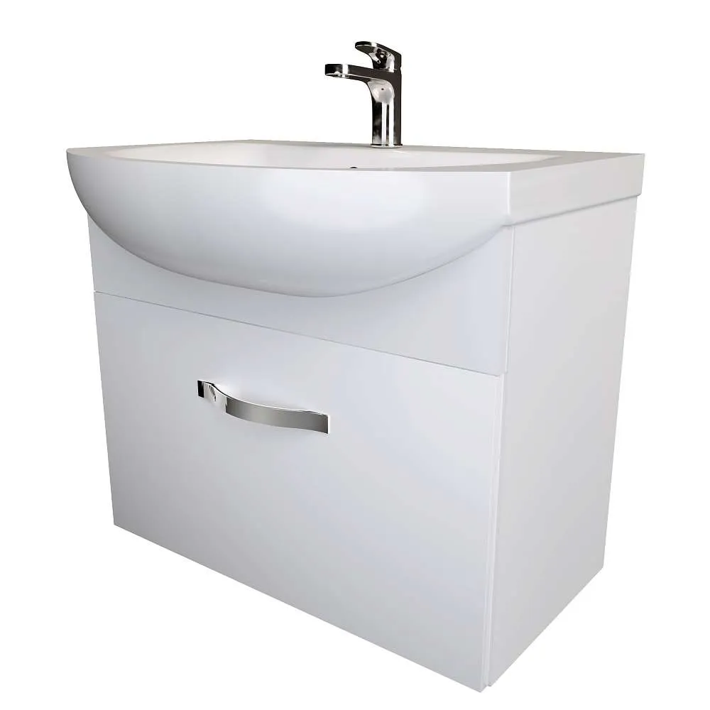 Тумба под раковину Вита 65П 1в.я. белый глянец, МДФ