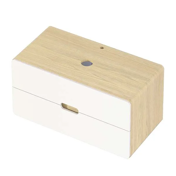 Тумба со столешницей Vortex 100П (1000х500х500) 2я орех лучистый солнечный/супермат айс