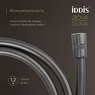 Смеситель с гигиенической лейкой IDDIS Дюна встраиваемый графит матовый DUNGMV0i08