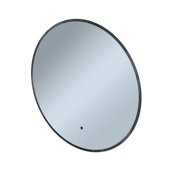 Зеркало Shape Soft Plus (800х800х30) круг черный К01 LED датчик