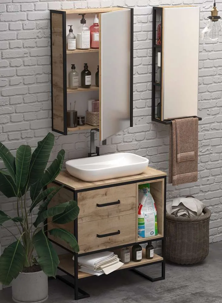 Зеркало-шкаф GRUNGE LOFT 60П 1д