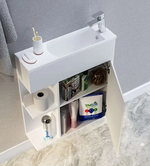 Тумба с раковиной Stretto 60П 1д. Белый глянец