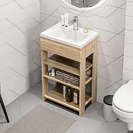 Тумба с раковиной ЕВА/Eva 50Н 3 полки дуб сонома