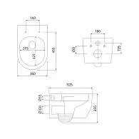 Унитаз подвесной IDDIS Aiger безободковый смыв торнадо AIGRDSEi25