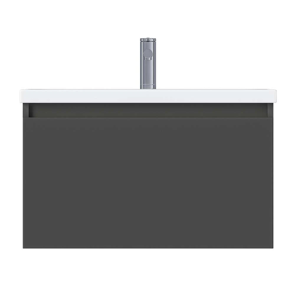 Тумба БЛОК МИНИ/Aris mini 60П (600х440х450) 1я антрацит/монолит дарк раковина