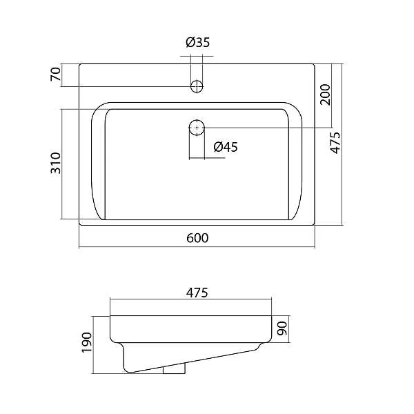 Раковина Тигода 60 Santek