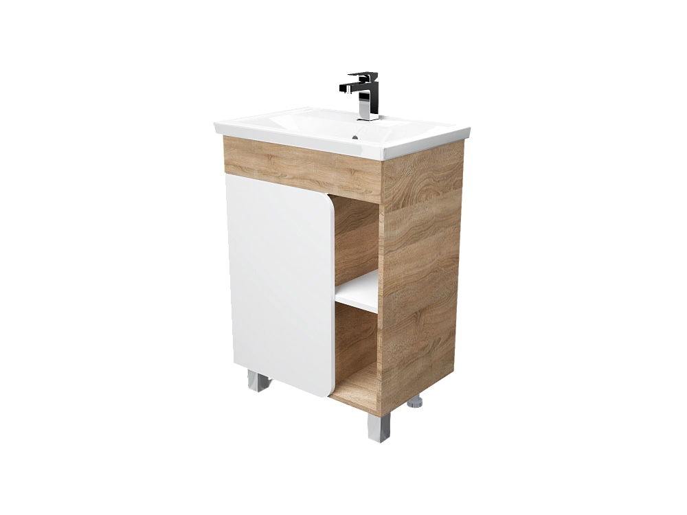 Тумба под раковину НУВО/Nuvo 60Н 1д. дуб сонома