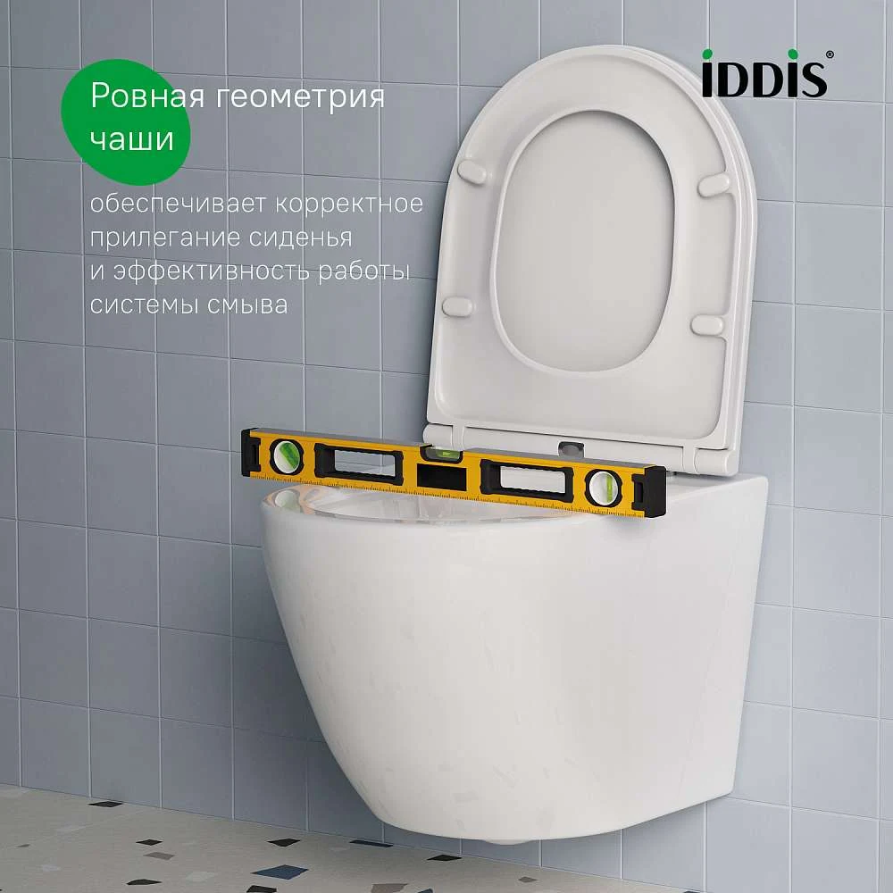 Комплект 3в1 IDDIS Basic подвесной унитаз, инсталляция и клавиша смыва белая BASBQ03i73