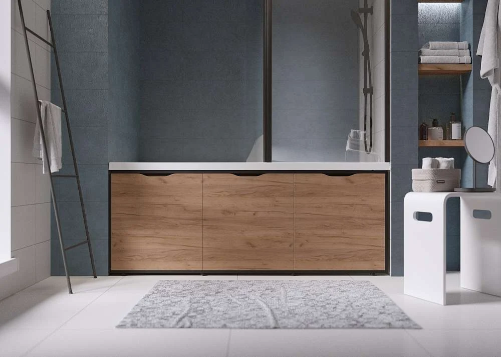 Экран для ванны ГРАНЖ ЛОФТ/GRUNGE LOFT 1500 Дуб Крафт золотой