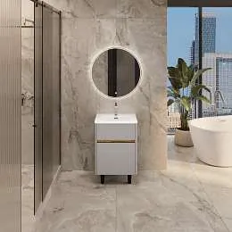 Тумба под раковину Mona 60Н (600х870х453) 2я агатовый серый