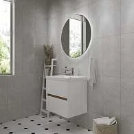 Тумба под раковину ВЕЛЛИ/Veil 60П (590х560х450) 2я белая аляска/дуб вотан