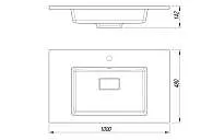Тумба Glace 100П (994х300х476) 1я белый (низ)