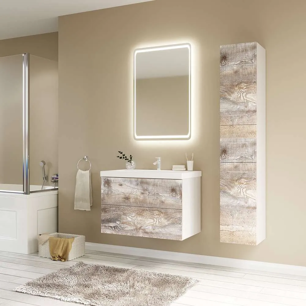 Тумба 80П 2я бетон Push