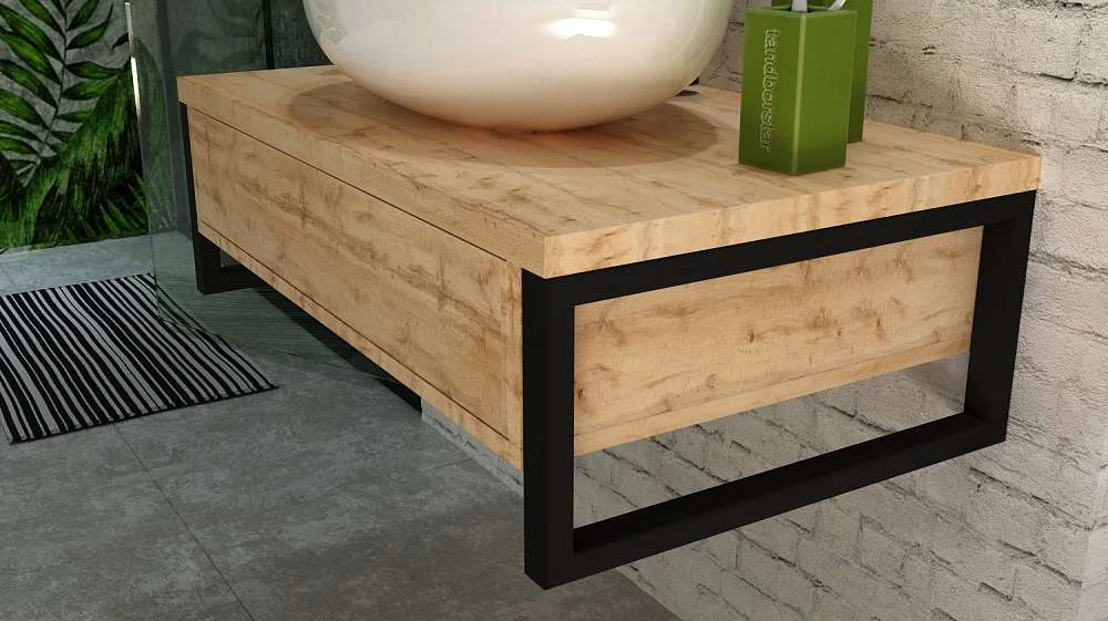 Тумба со столешницей ГРАНЖ ЛОФТ/GRUNGE LOFT 80П 1в.я дуб вотан