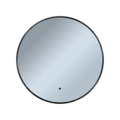 Зеркало ФОРМА ГАЛО (600х600х30) круг черный К01 LED датчик
