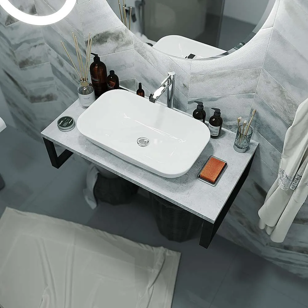 Столешница ГРАНЖ ЛОФТ/GRUNGE LOFT 90 бетон светлый