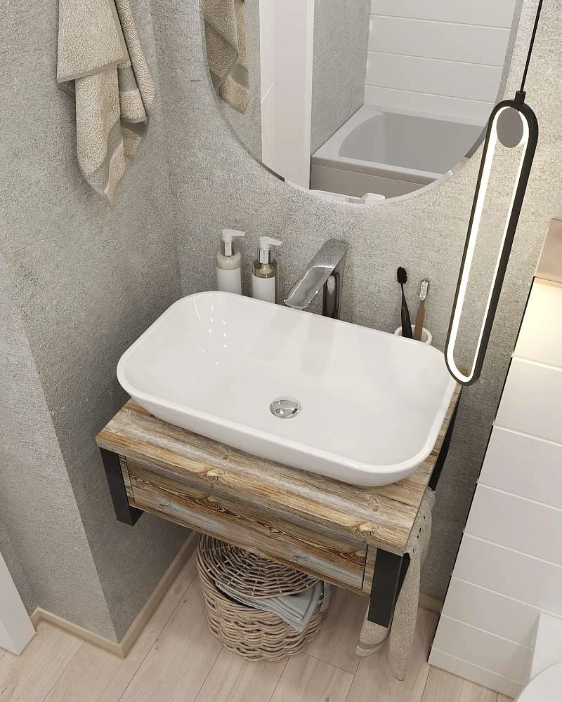 Тумба со столешницей ГРАНЖ ЛОФТ/GRUNGE LOFT 60П 1в.я дуб намибия