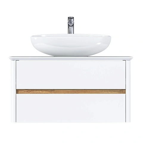 Тумба со столешницей МОНРО/Monro 80П (800х420х450) 2я белый стекло