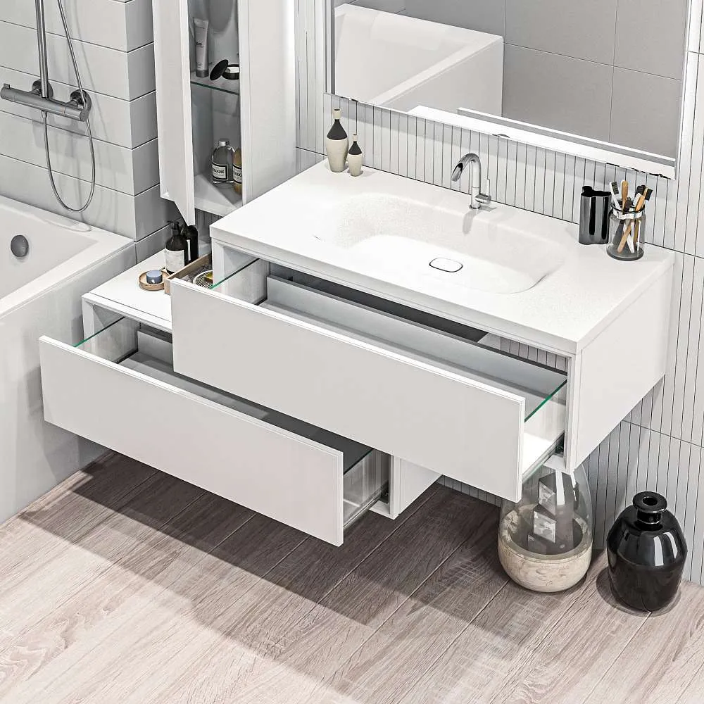 Тумба Milacco 100П 1в.я. Pure White (низ)