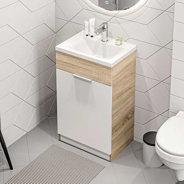 Тумба с раковиной Revo 50Н 1д. Дуб Сонома